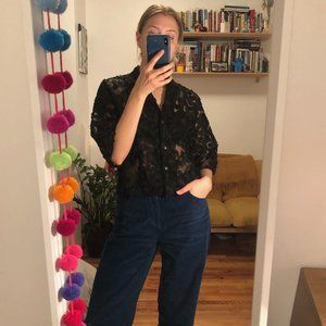 Babaton Aritzia Black Blouse